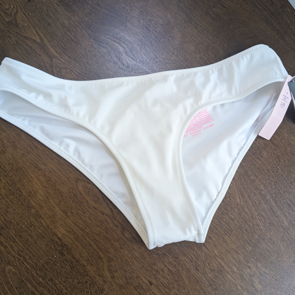 Women's White Swim Bottom